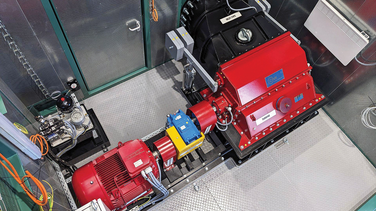 Crossflow turbine from CINK Hydro-Energy k.s. - Courtesy of Scottish Water Horizons