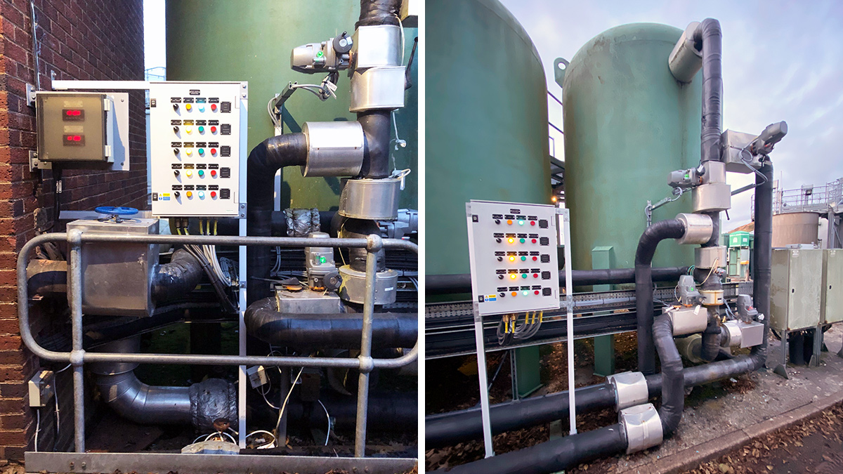 AUMA Profox electric actuators and panel filter installed at Penybont - Courtesy of AUMA Actuators