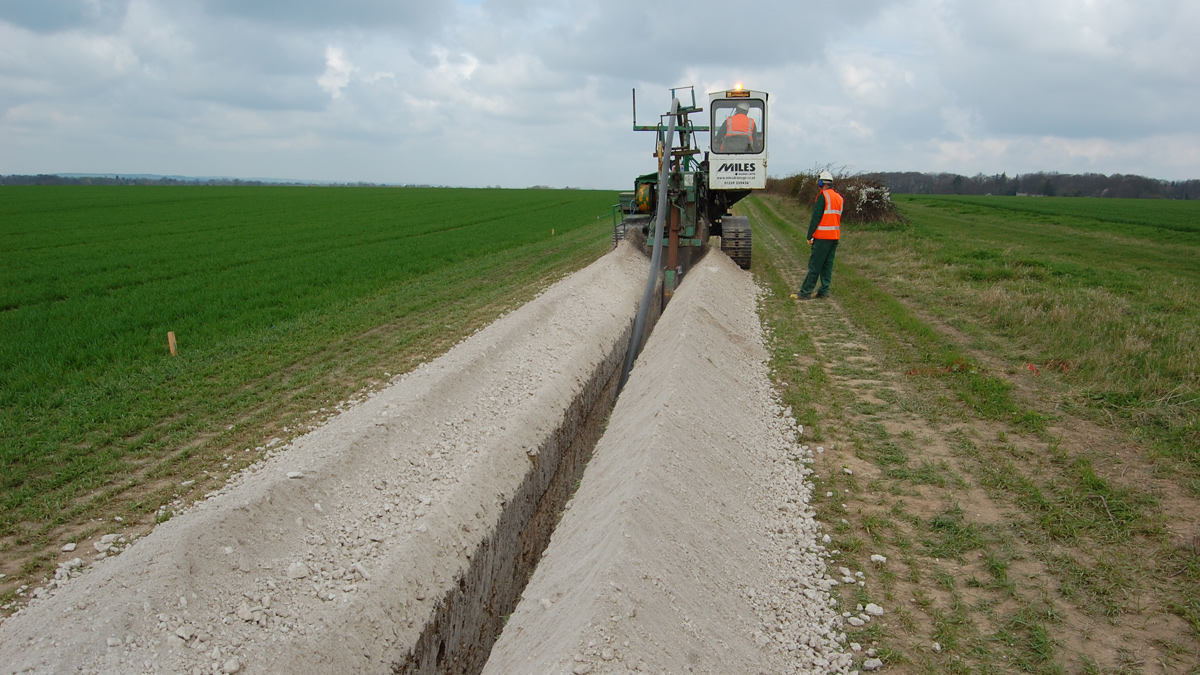 Installation of waste pipeline - Courtesy of Mouchel