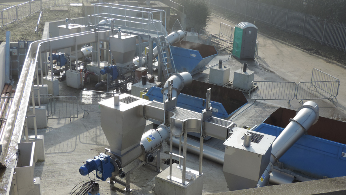 The new screenings handling area nears completion - Courtesy of Southern Water