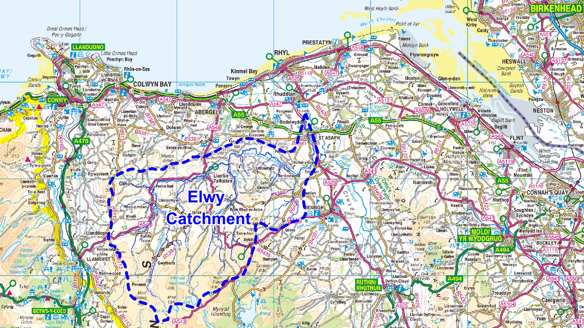 Figure 1: River Elwy Catchment - Courtesy of AECOM