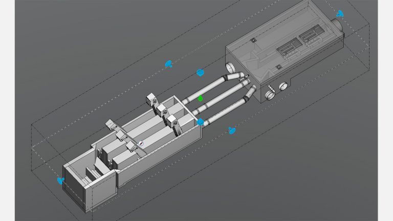 Example of model checking software: Isometric view from 3D BIM model - Courtesy of 4Delivery