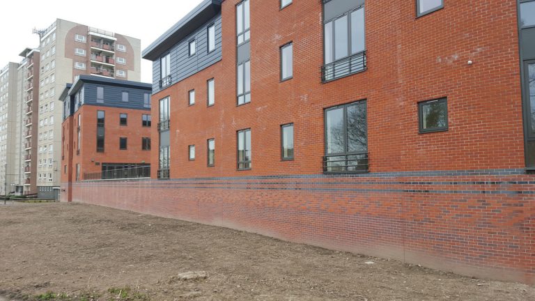 Transformation of former Bath Street Mills into a new extra care facility with an integrated flood defence - Courtesy of GBV