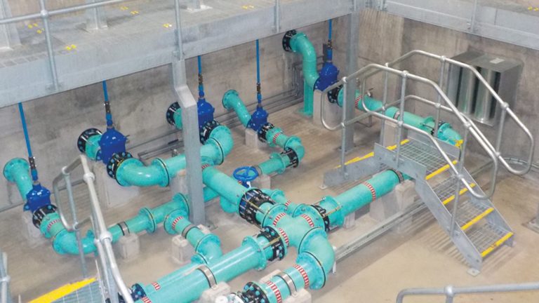 Valve house pipework - Courtesy of Bristol Water