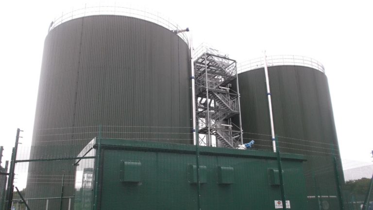 Five Fords digesters - Courtesy of Dŵr Cymru Welsh Water