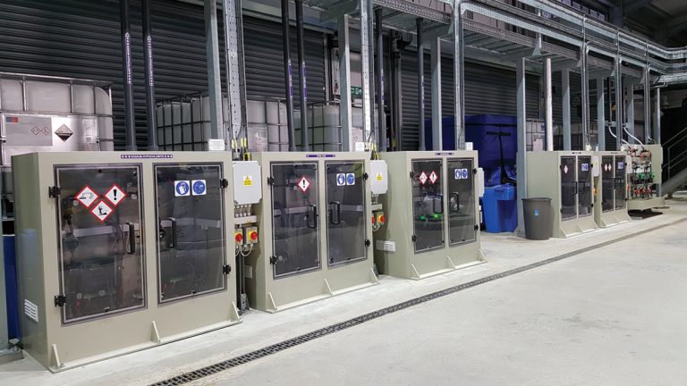 Chemical dosing pump skids - Courtesy of Veolia Water Technologies