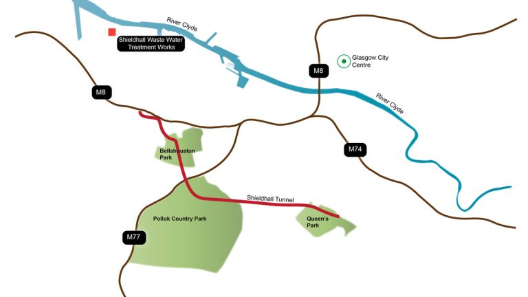 Route of tunnel - Courtesy of Scottish Water