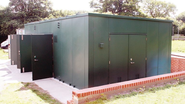 UltraSecure modular building in position over existing structure