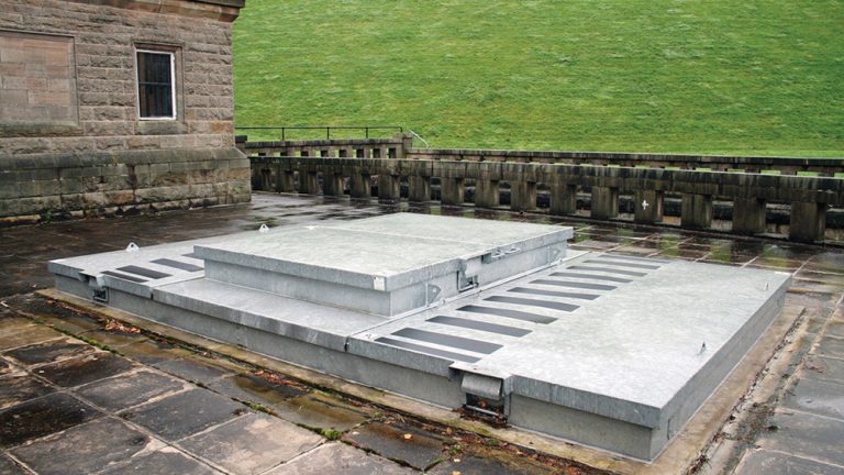 UltraSecure LPCB certificated SR4 upstand assembly with hinged access covers