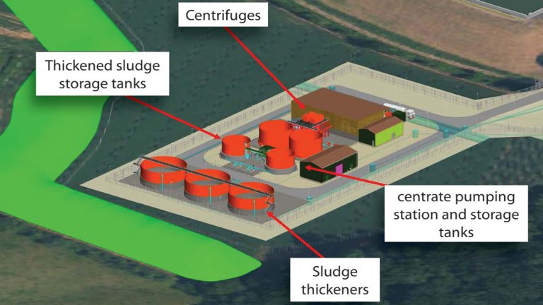 Sludge area of the new site - Courtesy of Severn Trent Water