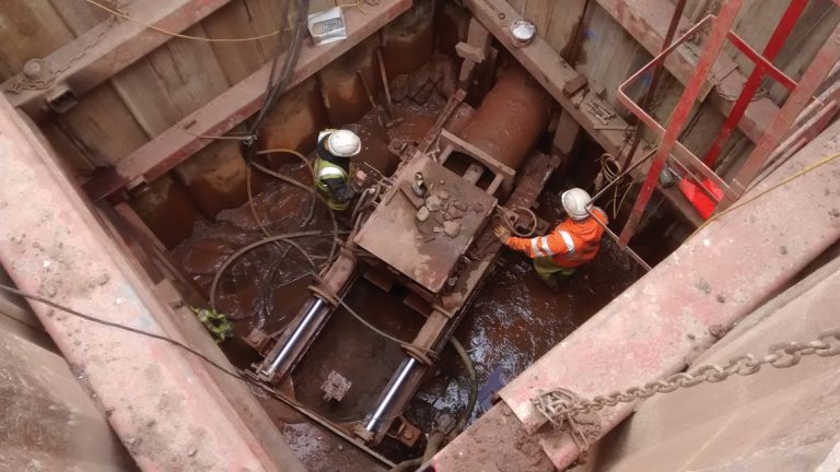 Auger bore drive pit - Courtesy of NMCNomenca