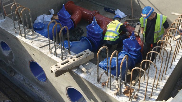 Valve chamber installation - Courtesy of NMCNomenca Ltd