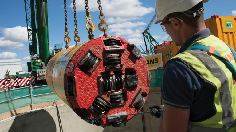 Launch of the tunnel boring machine - Courtesy of SEW