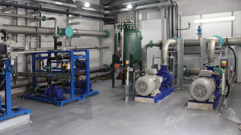 Relift pumps with surge vessel - Courtesy of South East Water