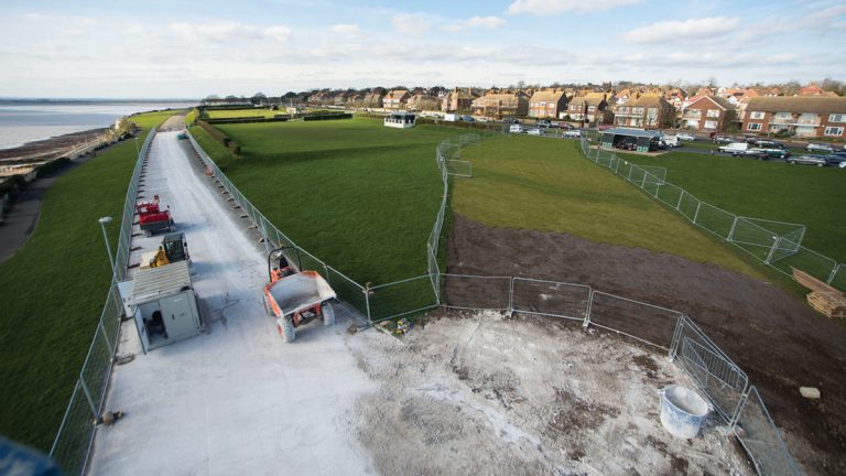 Re-turfing of Government Acre following the completion of the work in this area - Courtesy of Southern Water