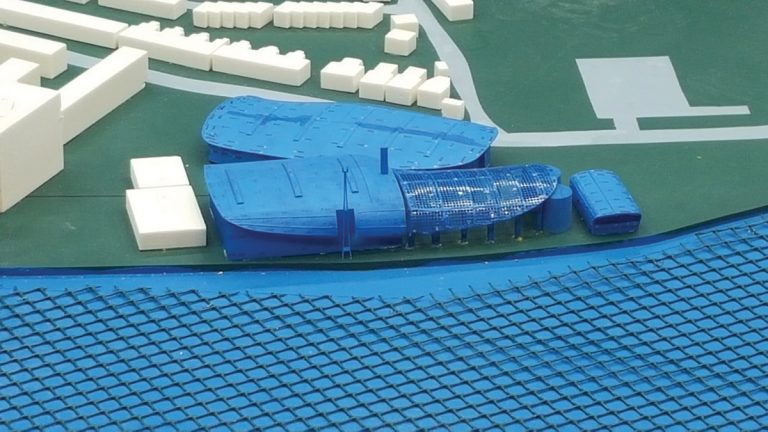 3D printed Woolston WwTW wind tunnel model - Courtesy of 4Delivery