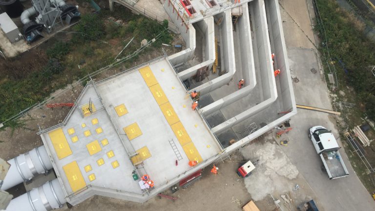 Discharge chamber during construction - Courtesy of MVB JV