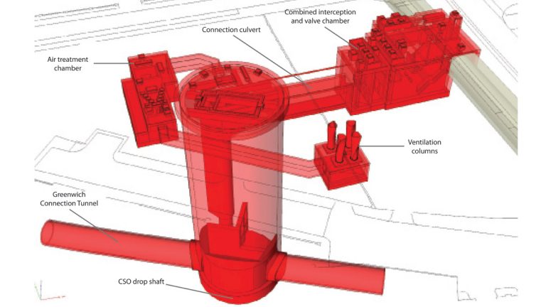 Greenwich Pumping Station interception - Courtesy of Tideway