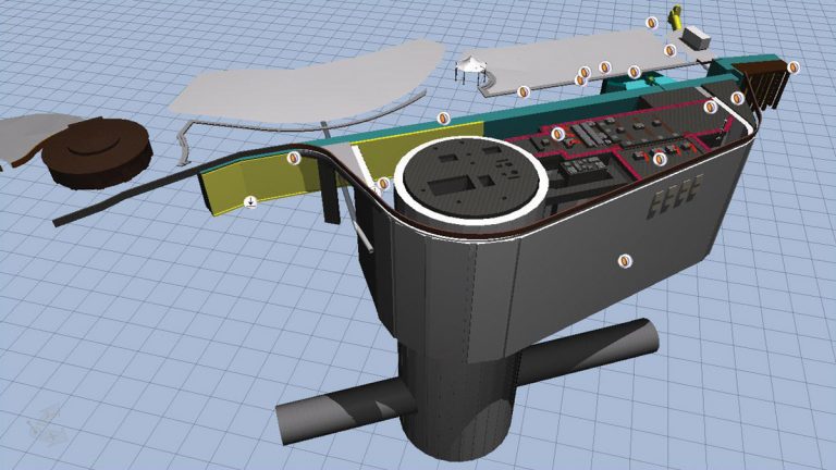 BIM model viewed in Bentley Navigator - King Edward Memorial Park foreshore - Courtesy of Tideway