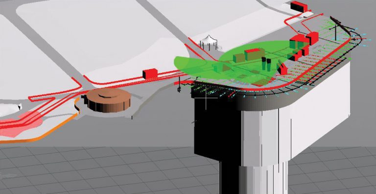 BIM model viewed in Bentley View - King Edward Memorial Park foreshore - Courtesy of Tideway