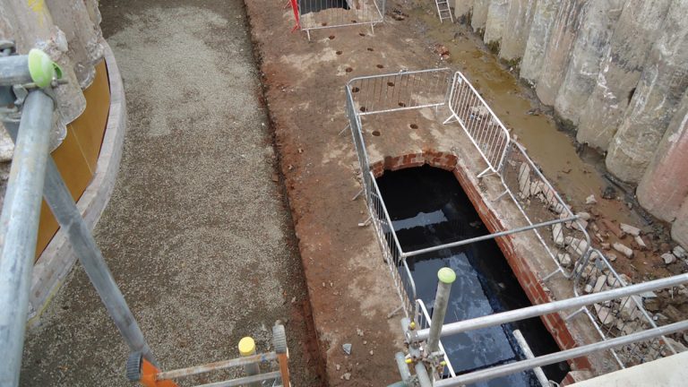 Breaking into Victorian brick culvert - Courtesy of GCA JV