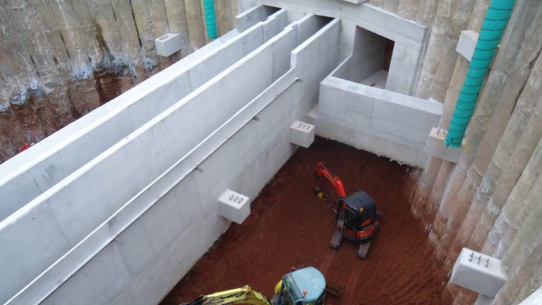 Construction of internal spill channels - Courtesy of GCA JV