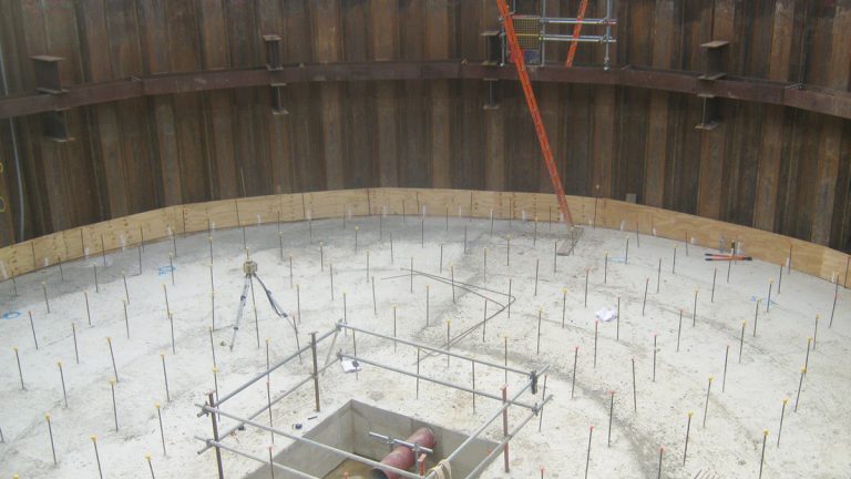 New sludge tank under construction - Courtesy of Trant Engineering