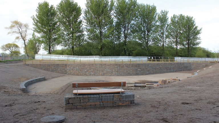 Cambrian North basin awaiting planting (May 2017) - Courtesy of Arup