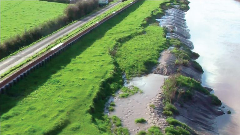 Drone survey - Embankment failure before works - Courtesy of JBA Bentley Ltd