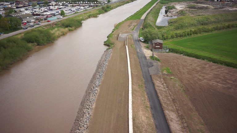 Completion of the works looking east - Courtesy of JBA Bentley Ltd