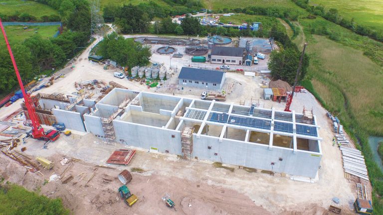 Carrigtwohill WwTP Nereda® reactor block under construction during summer 2015 - Courtesy of EPS-Sorensen JV and Joshua Sorensen Aerial Photography