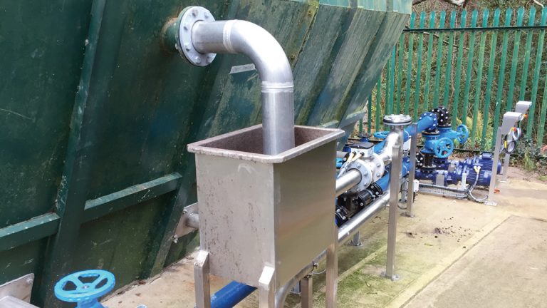 Sludge return pipework at Kilpedder - Courtesy of FLI Water