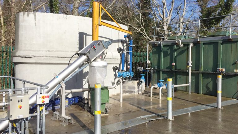 New screen and sludge tank at Kilpedder - Courtesy of FLI Water