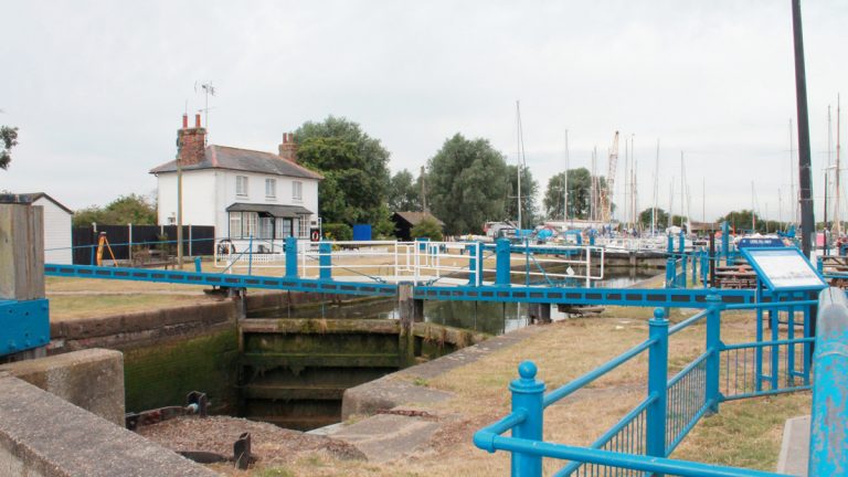 View of Heybridge lock looking upstream - Courtesy of Northumbrian Water Group