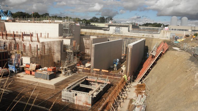 Clean washwater tank base construction - Courtesy of Doosan Enpure Ltd