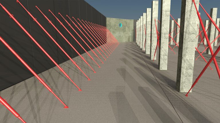 Temporary works shown in BIM model - Courtesy of Laing O’Rourke/NMCNomenca