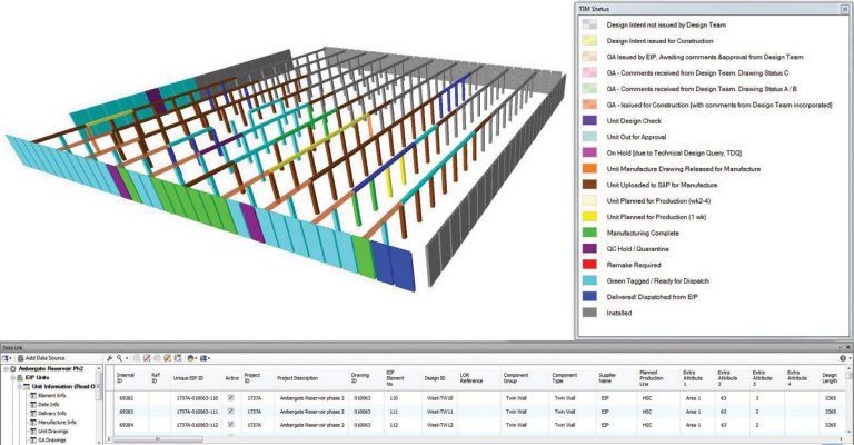 Extract from component tracking database - Courtesy of Laing O’Rourke/NMCNomenca