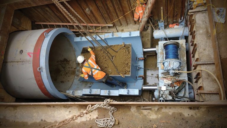 Drive pit during tunnelling operations - Courtesy of NMCNomenca