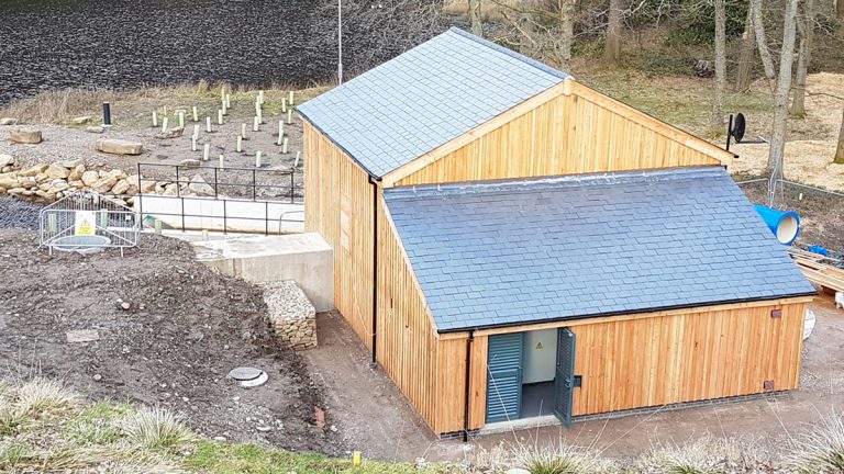 Turbine house under construction - Courtesy of MWH Treatment