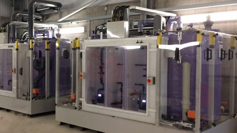 Antiscalant and hypochlorite dosing rigs - Courtesy of MMB