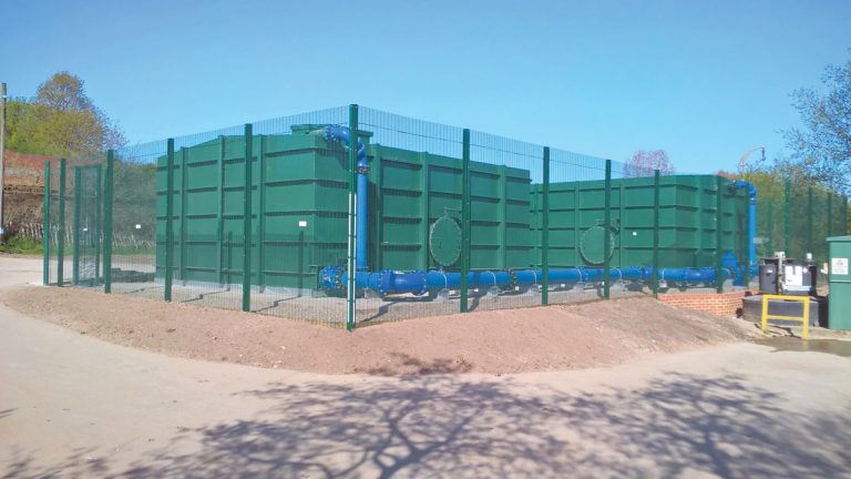 Contact tanks housed in secure compound - Courtesy of Ensica Browne