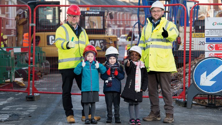 The local school had a site visit, hosted by the project team. Community engagement is a huge part of this project - Courtesy of Southern Water