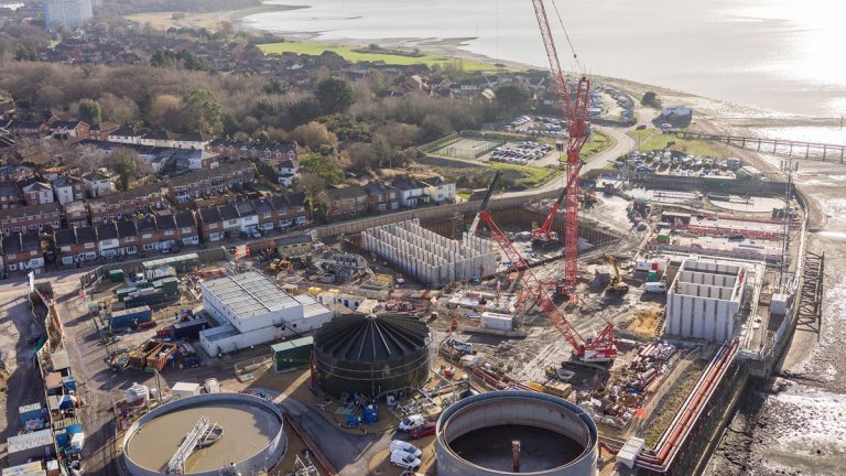 Woolston WwTW under construction - Courtesy of Southern Water