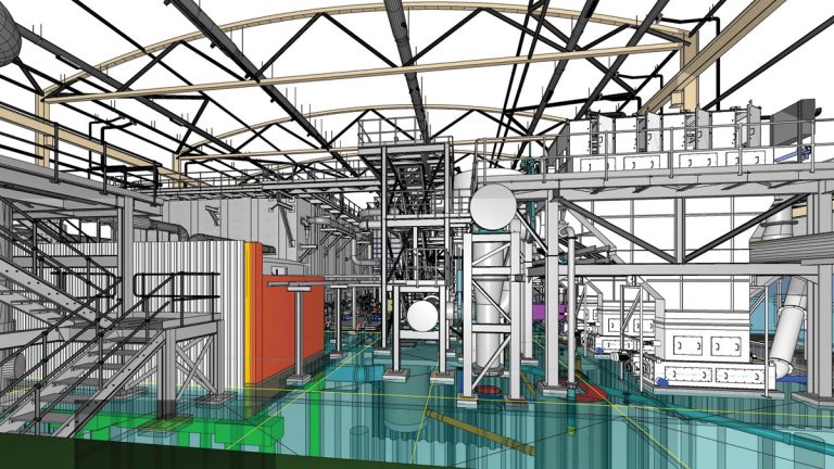 Model image from inside of the primary building - Courtesy of Southern Water