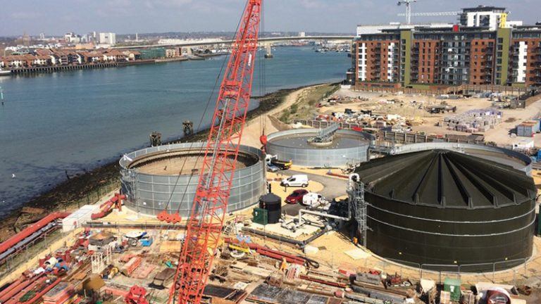 Enabling works construction - Courtesy of Southern Water