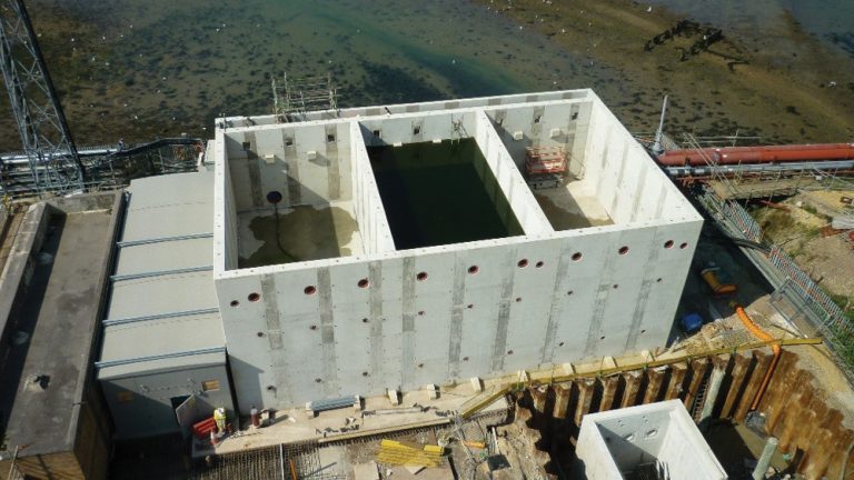 Fully constructed lamella structure - Courtesy of Southern Water