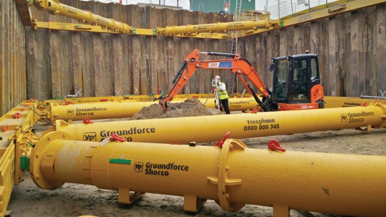 Cofferdam installed for FtFT construction - Courtesy of C2V+