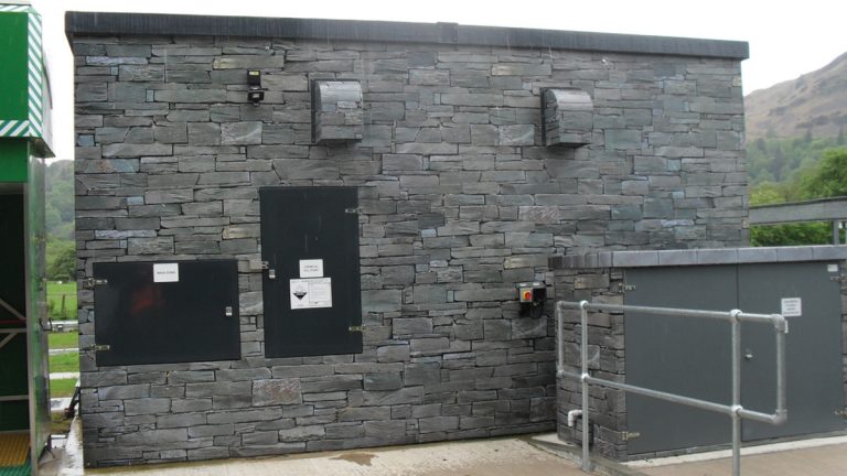 External covering to GRP kiosk - Courtesy of MMB