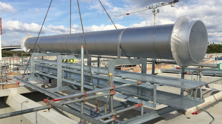 ASP pipebridge installation - Courtesy of Crown House Technologies Manufacturing