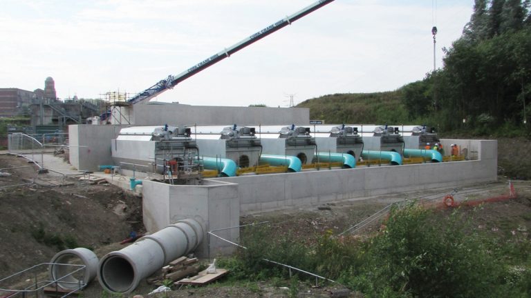 Oldham WwTW - 6 (No.) new disc filters during construction - Courtesy of United Utilities